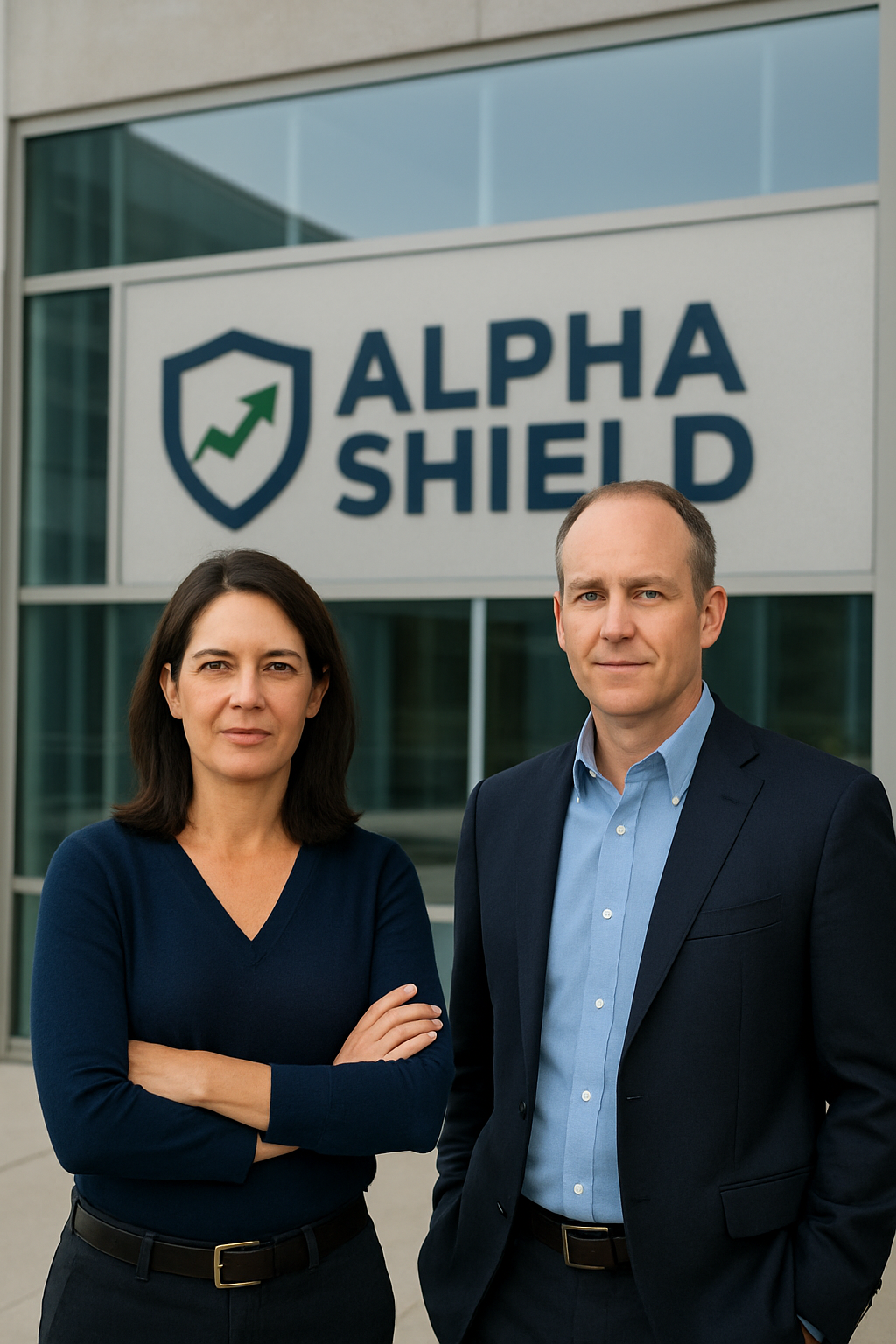 Alpha Shield team members working on market analysis and trading signals